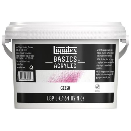 LIQUITEX Liquitex 2023279 64 oz Jug Basics Acrylic Gesso; White 2023279